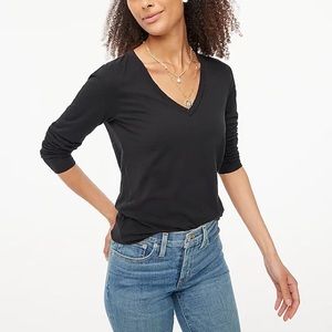 J Crew Long-Sleeve V-neck Perfect Fit Tee